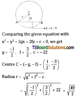 TS Inter Second Year Maths 2B Circles Important Questions Short Answer Type L1 Q11