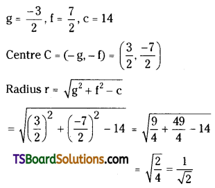 TS Inter Second Year Maths 2B Circles Important Questions Short Answer Type L1 Q4.1