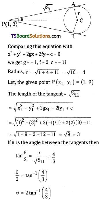 TS Inter Second Year Maths 2B Circles Important Questions Very Short Answer Type L3 Q15