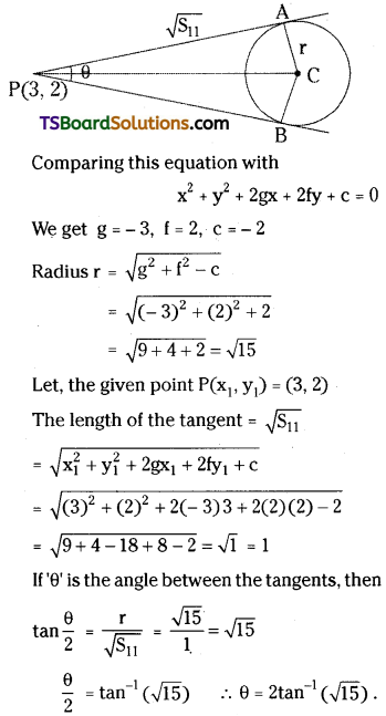 TS Inter Second Year Maths 2B Circles Important Questions Very Short Answer Type L3 Q61