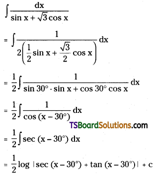 TS Inter Second Year Maths 2B Integration Important Questions Very Short Answer Type L1 Q38