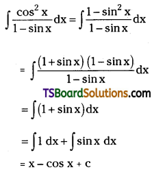 TS Inter Second Year Maths 2B Integration Important Questions Very Short Answer Type L2 Q12