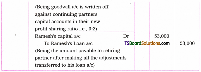 TS Inter 2nd Year Accountancy Study Material Chapter 6 Retirement and Death of a Partner 142
