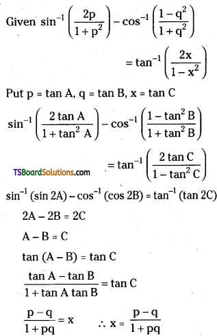 TS Inter First Year Maths 1A Inverse Trigonometric Functions Important Questions 12