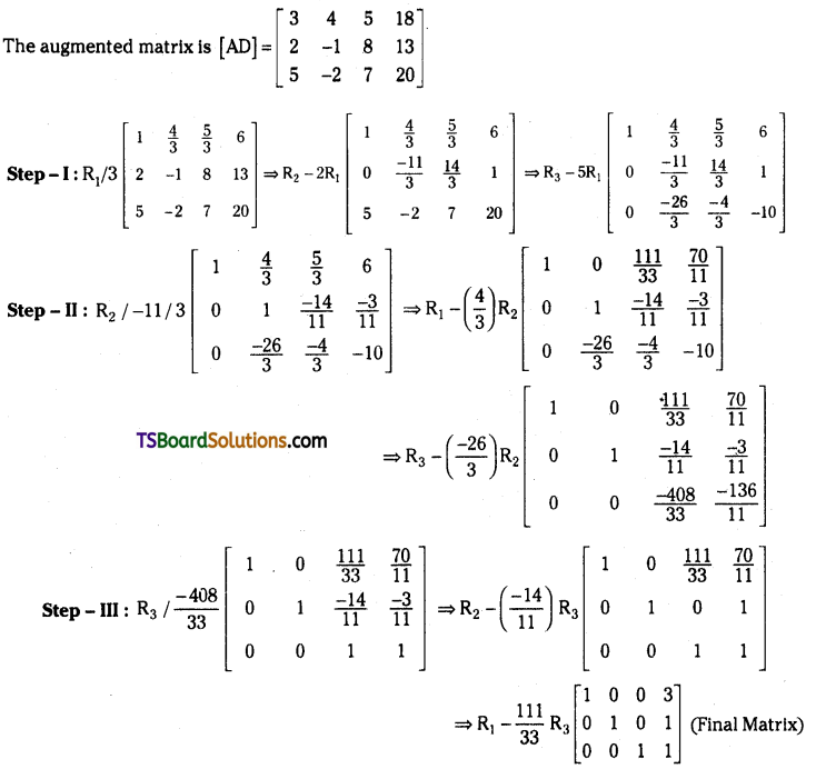 TS Inter First Year Maths 1A Matrices Important Questions Long Answer Type 11