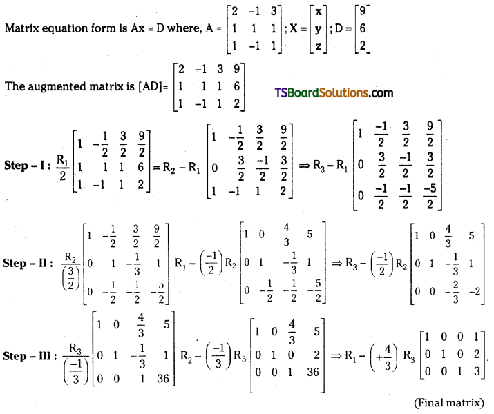 TS Inter First Year Maths 1A Matrices Important Questions Long Answer Type 12