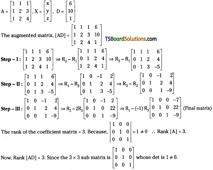 TS Inter First Year Maths 1A Matrices Important Questions Long Answer Type 17