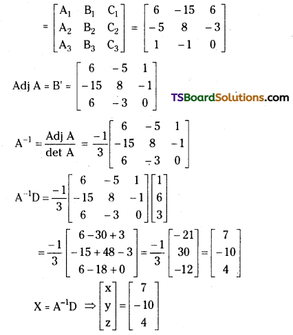 TS Inter First Year Maths 1A Matrices Important Questions Long Answer Type 34