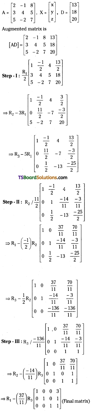 TS Inter First Year Maths 1A Matrices Important Questions Long Answer Type 36