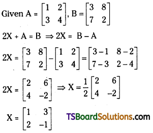 TS Inter First Year Maths 1A Matrices Important Questions Very Short Answer Type 1