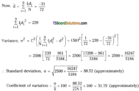 TS Inter Second Year Maths 2A Measures of Dispersion Important Questions Long Answer Type 17