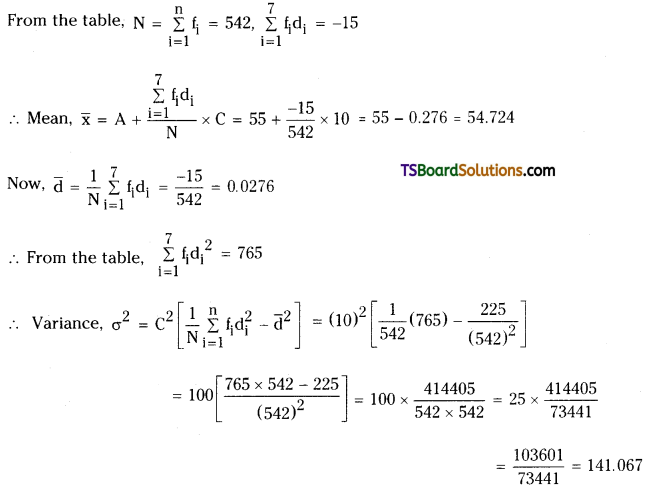 TS Inter Second Year Maths 2A Measures of Dispersion Important Questions Long Answer Type 22