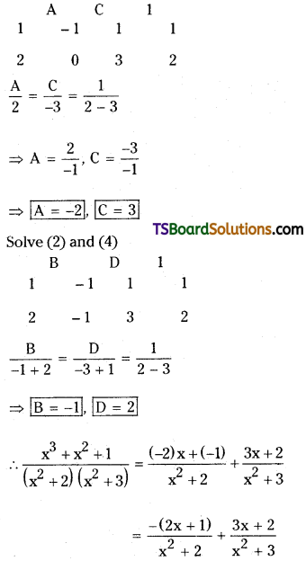 TS Inter Second Year Maths 2A Partial Fractions Important Questions 16