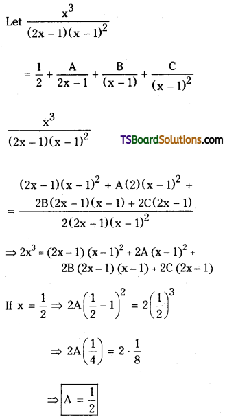 TS Inter Second Year Maths 2A Partial Fractions Important Questions 19