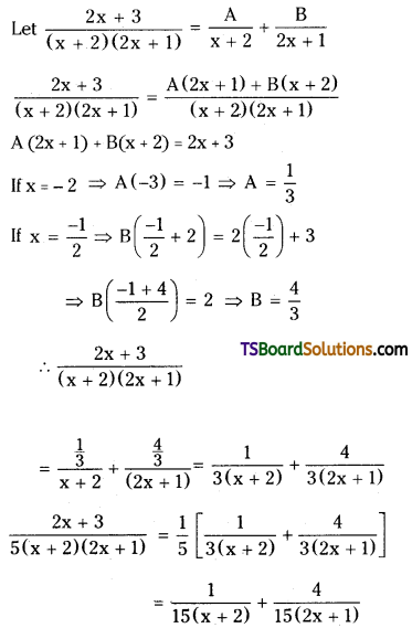 TS Inter Second Year Maths 2A Partial Fractions Important Questions 8