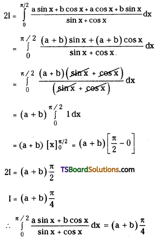 TS Inter Second Year Maths 2B Definite Integrals Important Questions Short Answer Type L1 Q1.2