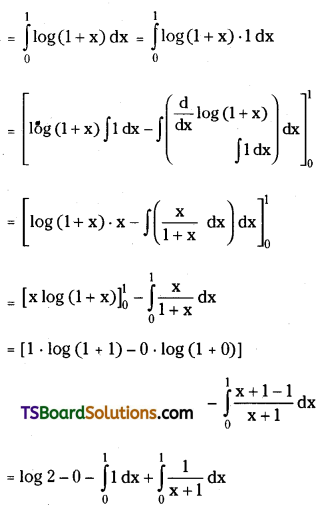 TS Inter Second Year Maths 2B Definite Integrals Important Questions Short Answer Type L1 Q9.1