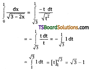 TS Inter Second Year Maths 2B Definite Integrals Important Questions Very Short Answer Type L1 Q10