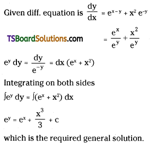 TS Inter Second Year Maths 2B Differential Equations Important Questions Short Answer Type L1 Q1