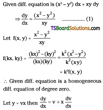TS Inter Second Year Maths 2B Differential Equations Important Questions Short Answer Type L1 Q11