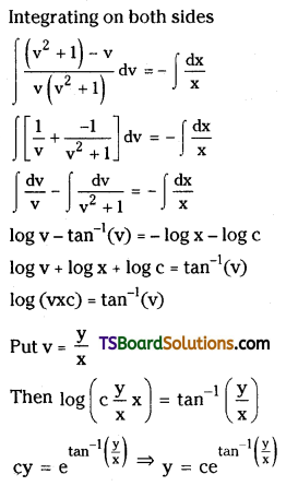 TS Inter Second Year Maths 2B Differential Equations Important Questions Short Answer Type L1 Q15.1