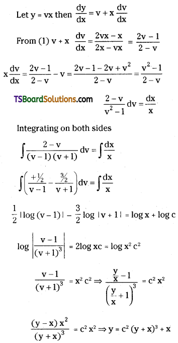 TS Inter Second Year Maths 2B Differential Equations Important Questions Short Answer Type L1 Q18