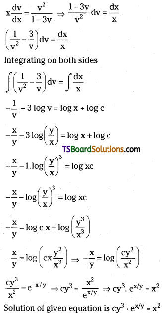 TS Inter Second Year Maths 2B Differential Equations Important Questions Short Answer Type L1 Q21.1