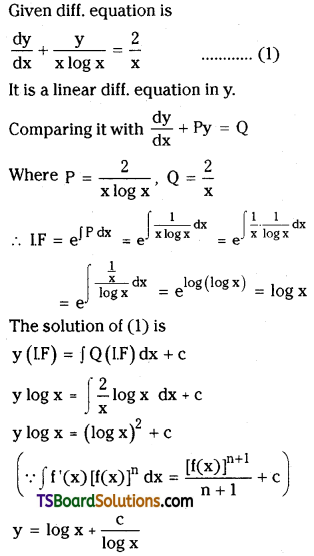 TS Inter Second Year Maths 2B Differential Equations Important Questions Short Answer Type L1 Q26