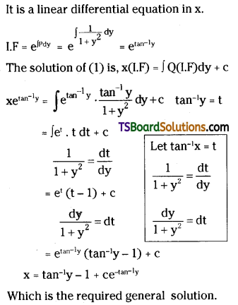 TS Inter Second Year Maths 2B Differential Equations Important Questions Short Answer Type L1 Q35.1