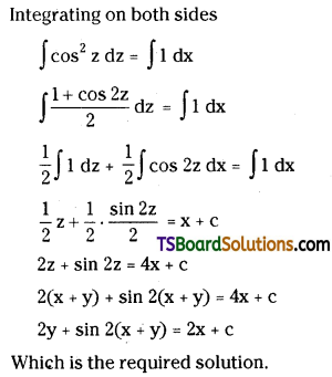 TS Inter Second Year Maths 2B Differential Equations Important Questions Short Answer Type L1 Q8.1