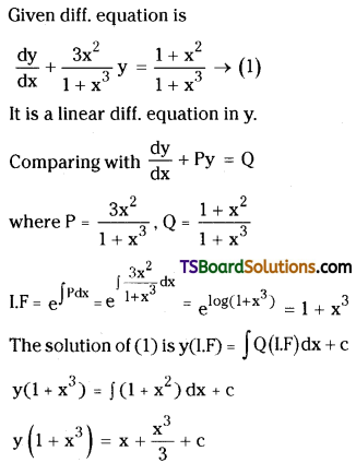 TS Inter Second Year Maths 2B Differential Equations Important Questions Short Answer Type L2 Q12