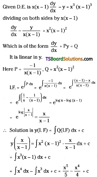 TS Inter Second Year Maths 2B Differential Equations Important Questions Short Answer Type L2 Q14