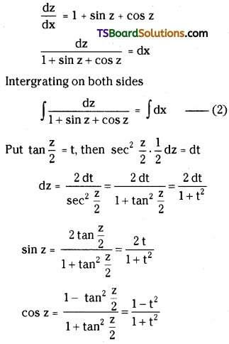 TS Inter Second Year Maths 2B Differential Equations Important Questions Short Answer Type L2 Q4