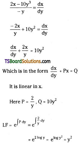TS Inter Second Year Maths 2B Differential Equations Important Questions Very Short Answer Type L2 Q32